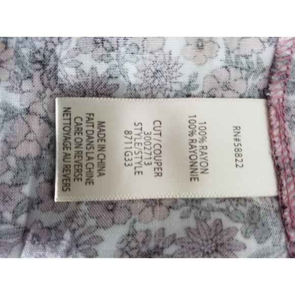 Max Studio Women’s Small Faux Wrap Top V-Neck Floral Print Long Sleeve - Picture 6 of 7